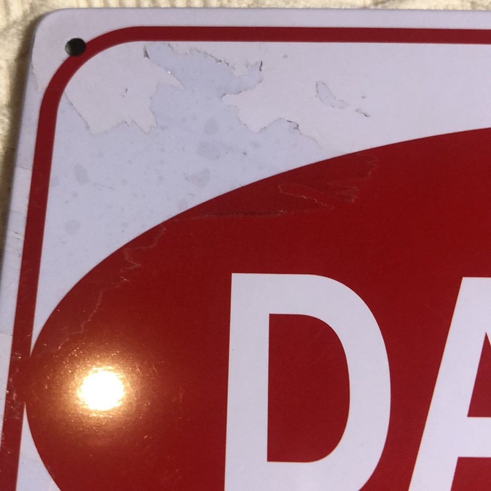 Red Danger Sign - Picture 7 of 7